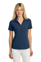 women’s short sleeve polo blue shirt