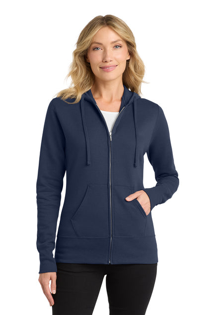 Port & Co™ Women's Core Fleece Full-Zip Hooded Sweatshirt