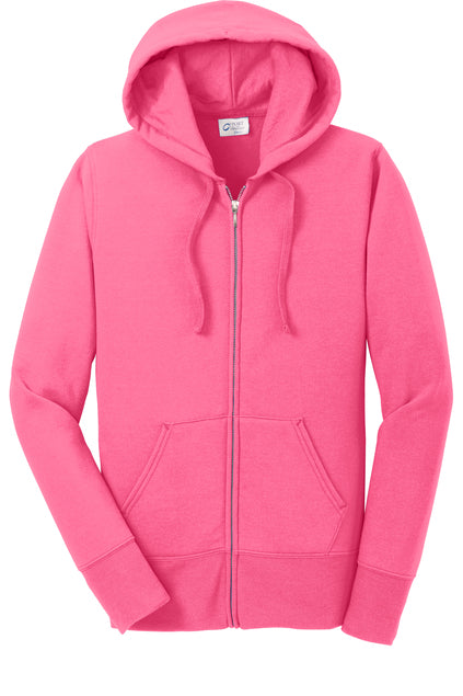 Port & Co™ Women's Core Fleece Full-Zip Hooded Sweatshirt