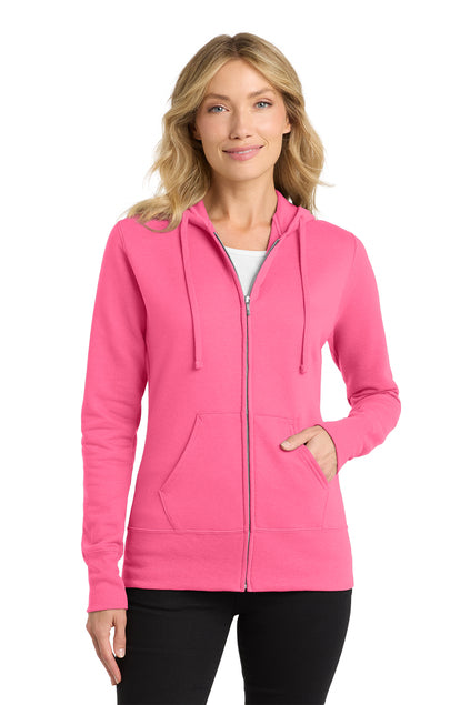 Port & Co™ Women's Core Fleece Full-Zip Hooded Sweatshirt