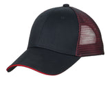 Port Authority® Double Mesh Snapback Sandwich Bill Cap