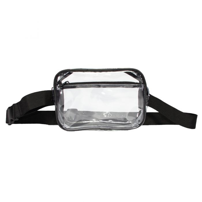 Clear Stadium 2-Pocket Retail Quality Fanny Pack / Crossbody Bag