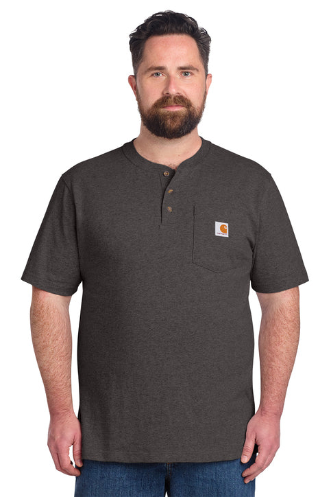 dark gray Short Sleeve Henley T-Shirt in usa