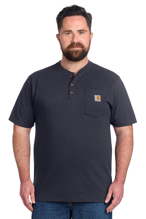 dark blue Short Sleeve Henley T-Shirt usa