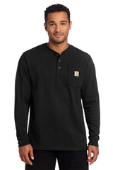 Black Long Sleeve Henley T-Shirt
