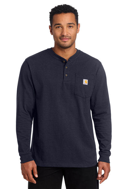 Navy blue Long Sleeve Henley T-Shirt
