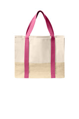 Cream White with red color strip shopping bag in usa