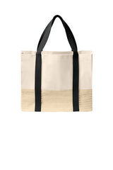 Cream white with black strip shopping bag in USA