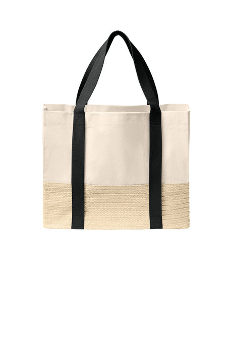Cream white with black strip shopping bag in USA