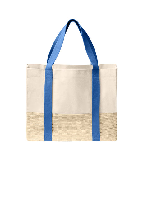 Cream white with blue strip shopping bag in USA