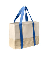 cream white with blue strip shopping bag USA