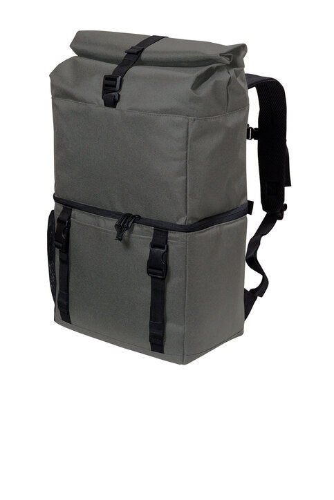 Gray backpack with black straps backpack cooler 