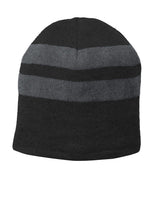 Port & Company® Fleece-Lined Striped Beanie Cap
