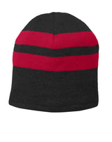 Port & Company® Fleece-Lined Striped Beanie Cap