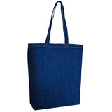 Cotton Denim Gusseted Tote Bag