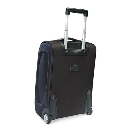 Black rolling / wheeled luggage with top handle for travel USA 