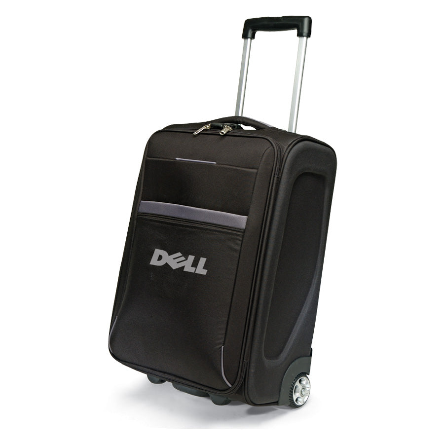 Black rolling / wheeled luggage with top handle for travel USA 