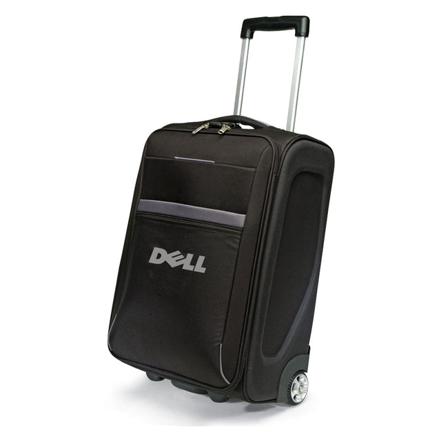 Black rolling / wheeled luggage with top handle for travel USA 