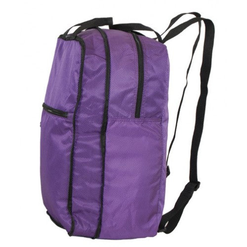 U-zip expandable packable backpack