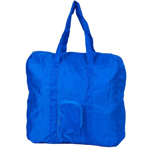Expandable U-zip packable small carry duffel
