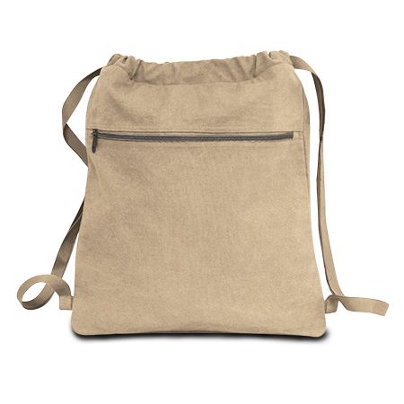 Seaside Cotton Pigment Dyed Drawstring Bag