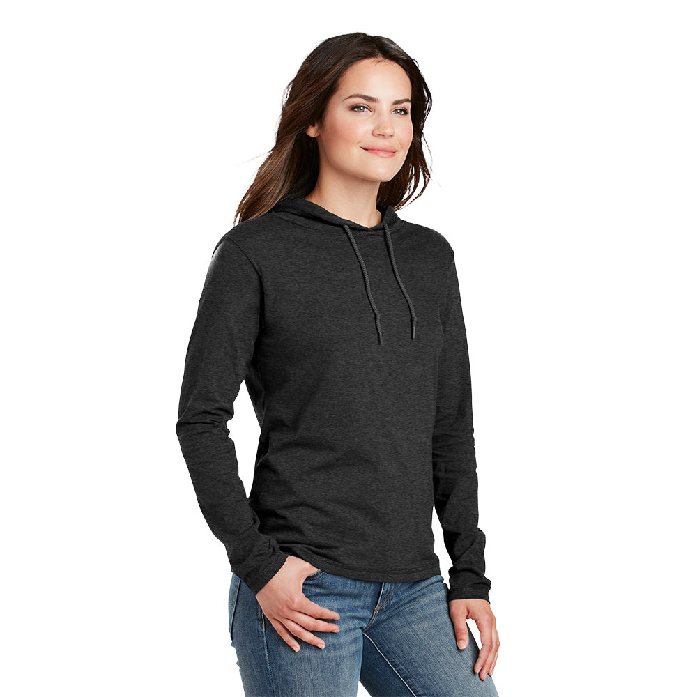 Anvil® Ladies 100% Combed Ring Spun Cotton Long Sleeve Hooded T-Shirt