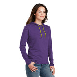 Anvil® Ladies 100% Combed Ring Spun Cotton Long Sleeve Hooded T-Shirt