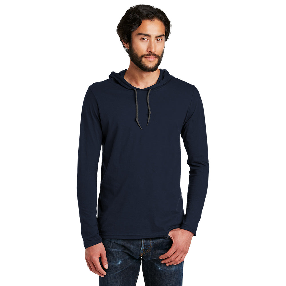 Anvil® 100% Combed Ring Spun Cotton Long Sleeve Hooded T-Shirt