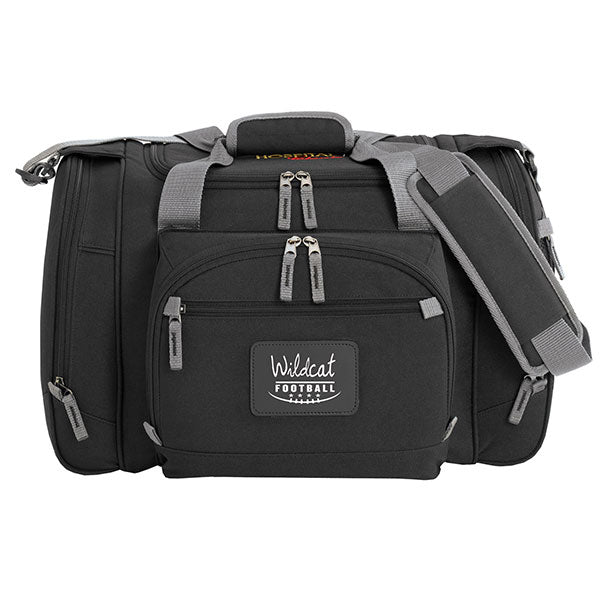 black duffel bags usa with gray strip