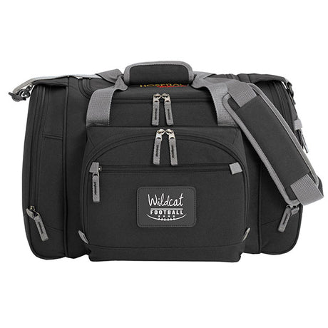 black duffel bags usa with gray strip