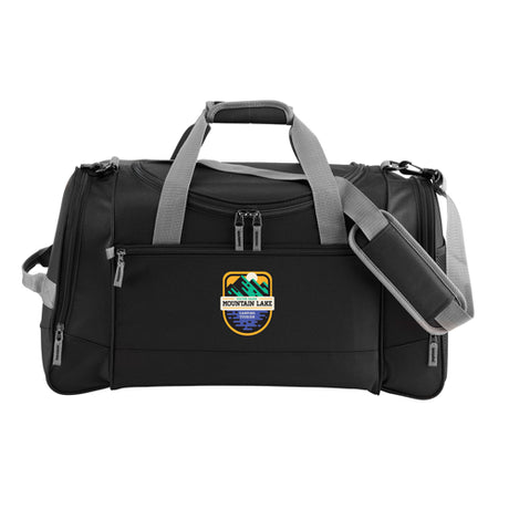 Black with gray strip travel duffel bags In USA