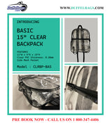 Clear transparent backpacks