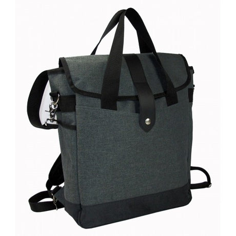 Gray tote backpack