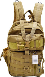 Coyote Tan Tactical Hydration Pack Ready Backpack