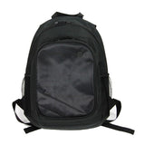 Black backpack with a water bottle USA