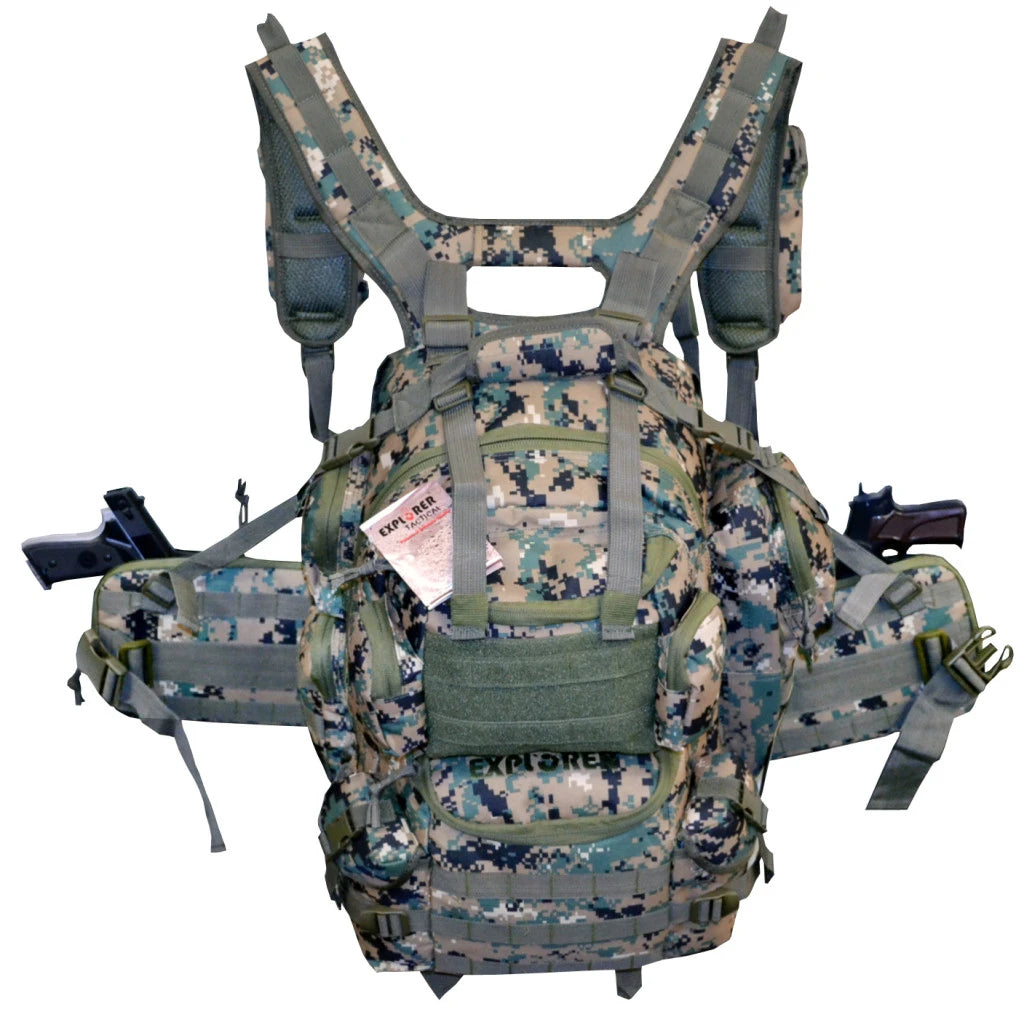 Woodland Digital Tactical Gun Concealment Backpack