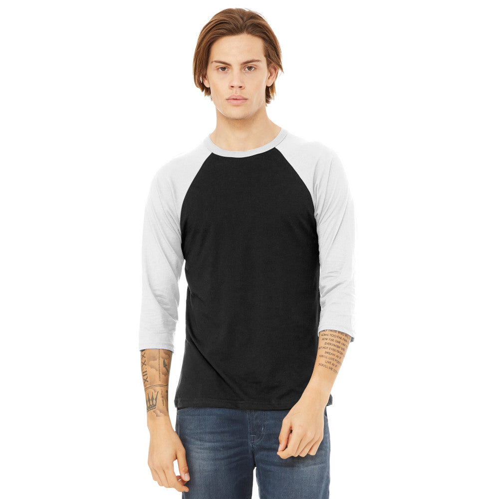 BELLA+CANVAS ® Unisex 3/4-Sleeve Baseball Tee