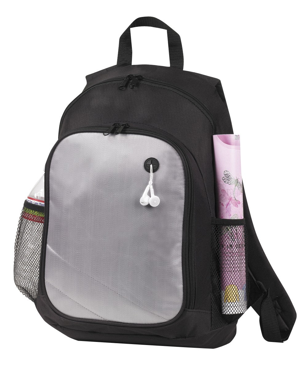 Grey backpack with a front pocket USA
