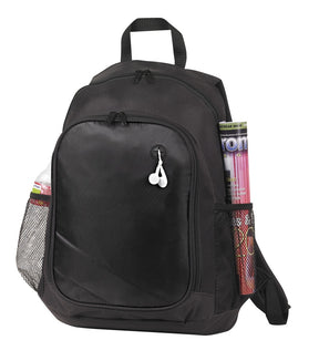 Black backpack with a front pocket USA