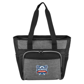Gray with black strip  cooler tote duffel bag USA