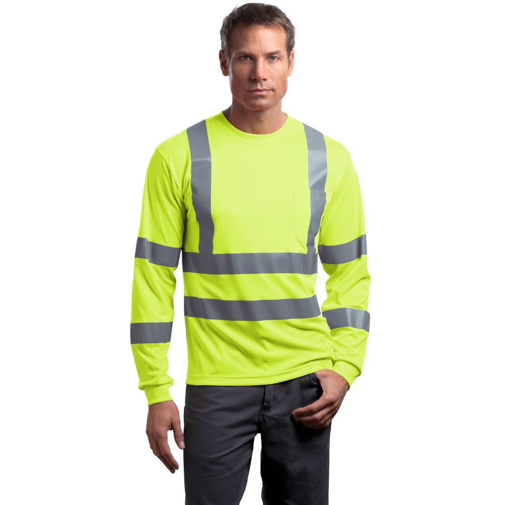 CornerStone® - ANSI 107 Class 3 Long Sleeve Snag-Resistant Reflective T-Shirt