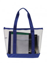 Clear Zipper Tote Security Bag With Pocket