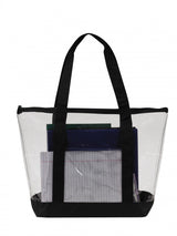 Clear Zipper Tote Security Bag With Pocket