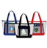 Clear Zipper Tote Security Bag With Pocket