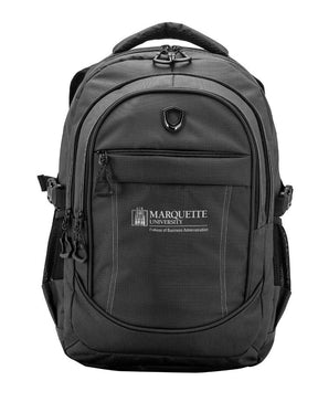 Gray laptop backpack with USB charging port