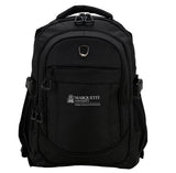 Black laptop backpack with USB charging port