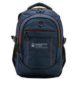 Blue laptop backpack with USB charging port for everyday use