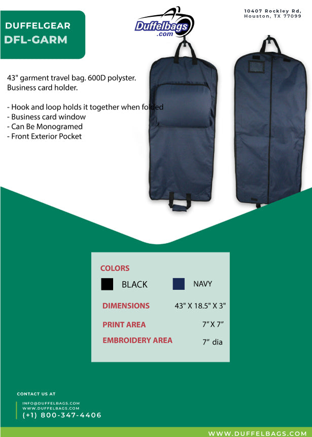 DuffelGear Garment Bag 43"