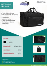 22" DuffelGear 1000 Series "TuffDuff" Duffel Bag