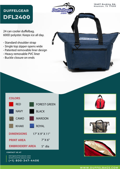 blue color duffel bags with different colors choice